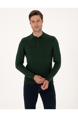 Pierre Cardin Erkek Koyu Yeşil Kazak /triko 50314189-vr079 Koyu Yeşil