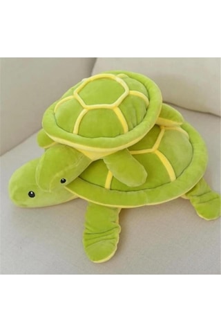 Sevimli Kaplumbağa Peluş Oyuncak 60 Cm Kaliteli Peluş Kumaş Dev Kaplumbağ Yeşil