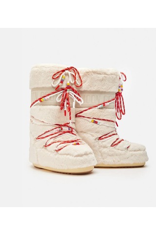 Moon Boot Icon Faux Fur Beads Kadın Bot 80d1408990 Krem