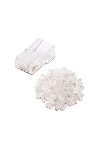 Speeduf Rj45 Cat6 Yeni Nesil Delikli Jack Konnektör 100 Adet