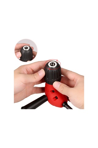 Geekyou Kırık Alanlar İçin 90 Derece Elektrik Matkap Ek Uzantısı, 0.8-10mm Jaws, 20n M Tork, Manuel Sabitleme, Alüminyum Ve Çelik Malzeme