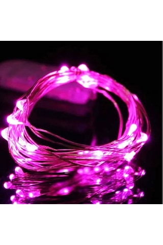 2 Metre Pembe Pilli Led Işık Canlı Pembe Işık Ip65 Su Geçirmez Sevgililer Gününe Özel Pembe Led Işık Pembe