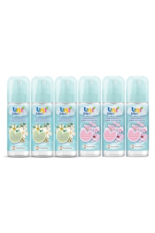Uni Baby Bebek Kolonyası Bahar Çiçekleri&çiçeksi Koku 6'lı 900 Ml