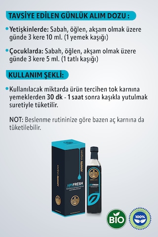Apayrı Yaşam Apafresh Nane ve Kozalak Pekmezi İçeren Bitkisel Karışım 500 ML