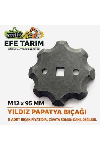 Yem Karma Bıçağı M12 Yıldız-95mm Papatya - 5'li Paket