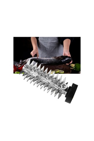 Balık Pullarını Temizleyici Aksesuarları Elektrikli Pulları Temizleyici Dayanıklı A Gümüş