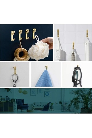 Pazly Resim Asma Donanım Kiti - Ağır Dermi Demir Çerçeve Kancalar - Mutfak, Oturma Odası, Yatak Odası İçin Gold Gold