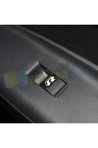 Volkswagen R Logo Sibop Kapağı Jant Direksiyon Vites Torpido Damla Sticker 4+10 Adet