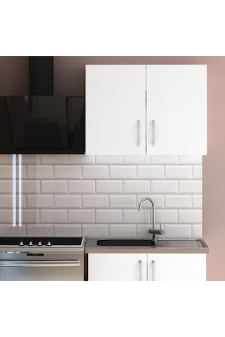 Camole 80 Cm Üst Modül - Hazır Mutfak Dolabı Beyaz