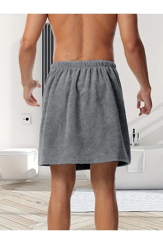 Erkekler İçin Sarma Havlusu Banyo Duş Spa Sauna Spor Cepli