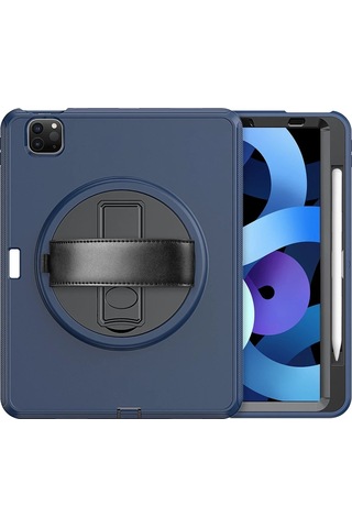 Mey İthalat İpad Uyumlu Pro 11 2018 Kılıf Hand Strap Tablet Kılıfı - Lacivert Arka Kapak