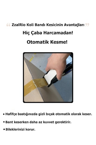 Zzalrio Koli Bandı Pratik Ev Ve Ofis Güvenli Bant Kesici