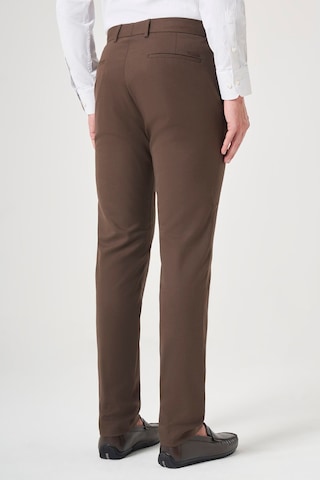 İmza Kahverengi Yan Cep Slim Fit Esnek Chino Pantolon 1003260154 Koyu Kahverengi