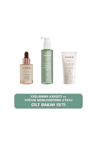 Bakım Seti Retinol + Nemlendirici Krem + Yağ Bazlı Makyaj Temizleme Jeli