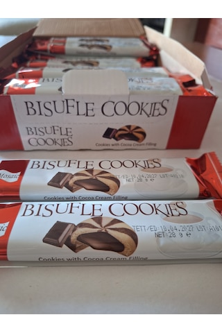 Bısufle Cookıes Mosaic Mozaik Bisküvi 4 Adet 28 Gr 24 Adet