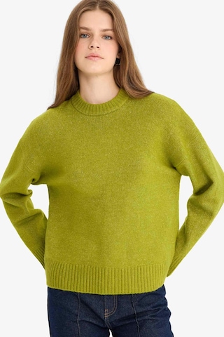 Defacto Oversize Geniş Kalıp Bisiklet Yaka Kazak R6044az25wngn311 Yeşil-gn311