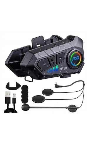 Kuryeciler İçin Y10 Motosiklet Kablosuz Kask Kulaklık Intercom Bl