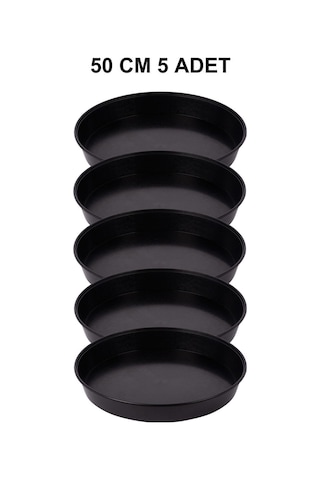 Grow Wizard Yuvarlak Saksı Altlığı 50 Cm 5 Adet Siyah