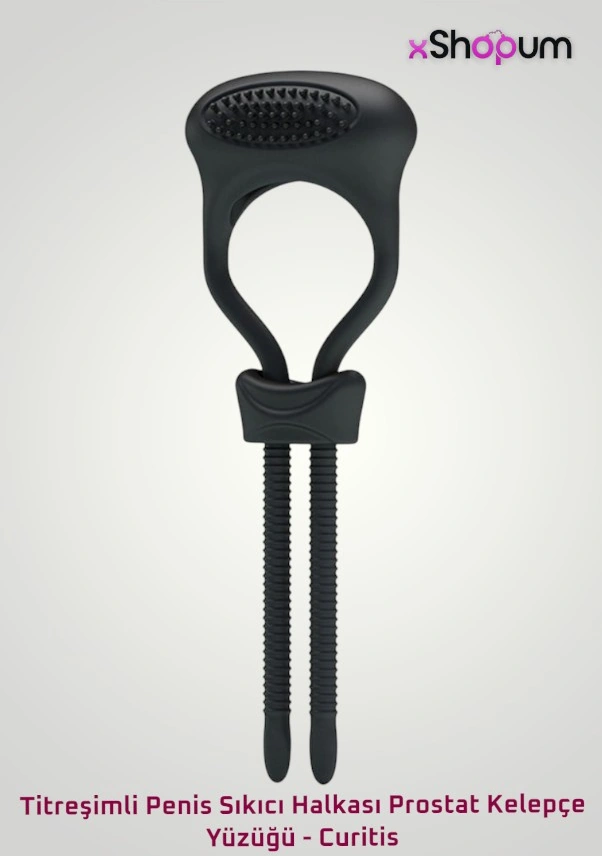 xShopum Titreşimli Penis Sıkıcı Halkası P Noktası Kelepçe Yüzüğü - Curitis