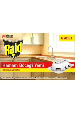 Raid Hamam Böceği Yemi 6'lı