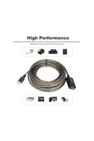 Reedark Usb 2.0 Aktif Repeater Kablosu 10m - 480mbps Hızlı Veri Transferi, Çift Koruma Ve Entegre Çip İle Bilgisayar Bağlantısını Uzatır