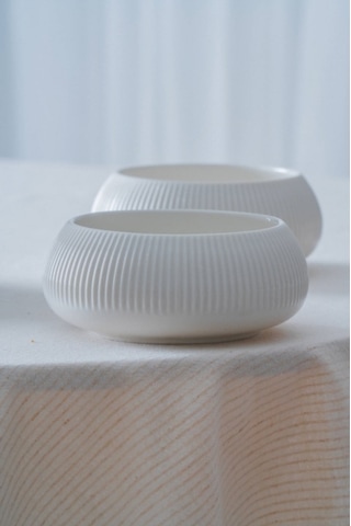 Acar Bianco Perla Porselen Yuvarlak Kase - 14x6 Cm beyaz