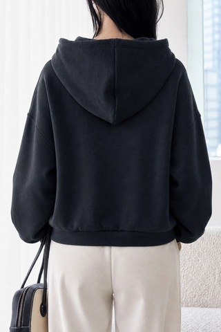 Cool Tarz Kadın Oversize Hoodie Sweatshirt Kapüşonlu Kanguru Cepli Lacivert Lacivert