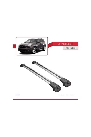 Jeep Cherokee Kl 2014-2023 Arası İle Uyumlu Ace-1 Ara Atkı Tavan Barı Gri