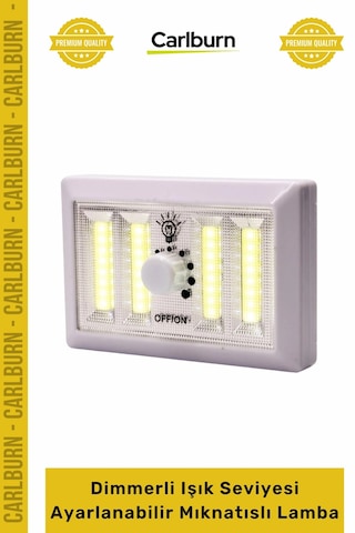Lamba Pilli Cob Led Beyaz Işık Aydınlatma Dimmerli Işık Seviyesi Ayarlanabilir Mıknatıslı Lamba Çok Renkli