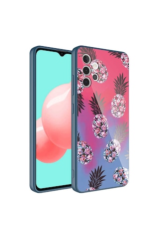 Galaxy A32 4g Kılıf Kamera Korumalı Desenli Sert Silikon Zore Epoksi Kapak NO3