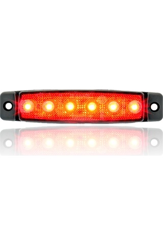 Sanel 24v Universal Parmak 6 Led Basamak Kırmızı Sbb24r6