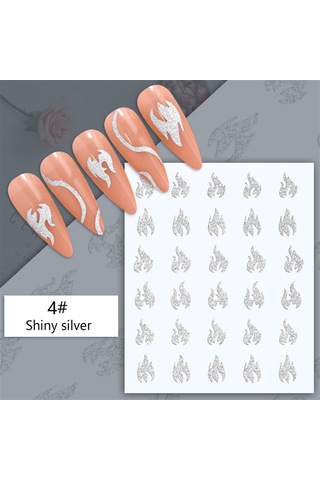 3d Reflektif Efekt Nail Art Sticker Model - 11 55881- 11