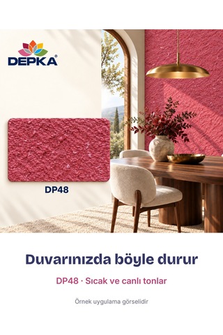 Depka Pamuk Sıva Dp48 2 Kg 7-8 M² İpek Sıva Alternatifi Isı Ve Ses Yalıtımlı Dekoratif Sıva