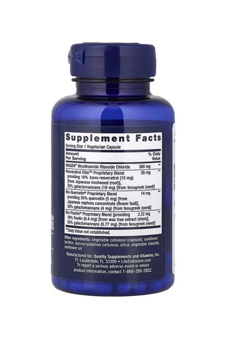Nad+ Cell Regenerator And Resveratrol Elite Defense Against Cellular Aging Veg. Capsules