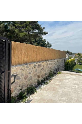 70 Cm X 7 Metre Doğal Kamış Hasır Bahçe Çiti Bambu Çit Balkon Çiti
