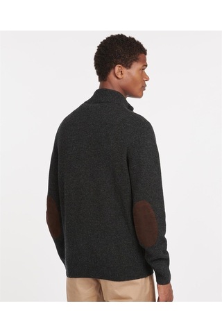 Barbour Patch Half Zip Kazak Ch91 Charcoal Gri