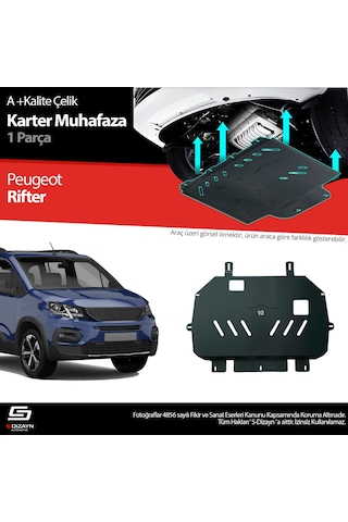 S-dizayn Peugeot Partner Rifter Çelik Karter Muhafaza 2019 Üzeri A+ Kalite