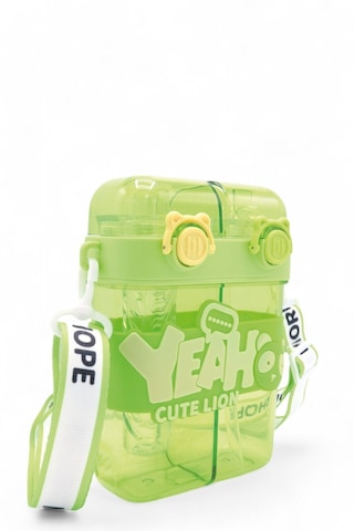 Dekorasyaa Yeah Çift Bölmeli Suluk - Yeşil Renkli Boyun Askılı Çift İçimli - Bpa İçermez Yeşil