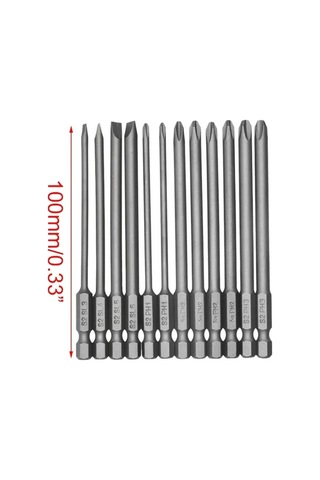 Trendooze Uçları Uç Tornavida Seti, S2 Phillips Parçalı Manyetik Çelik 12 100mm Rp