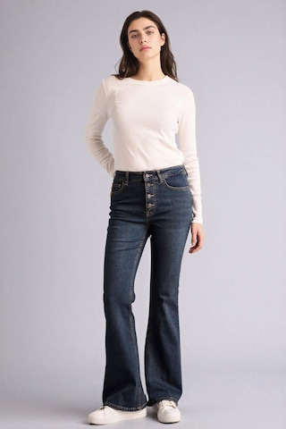 Defacto Mia Flare Fit Normal Bel Uzun Jean Yıkamalı Pantolon F5536ax26spnm34 Mavi-nm34