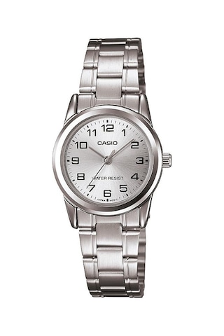 Casio Ltp-v001d-7budf-mtp-1302d-7bvdf Çift Saat Seti Gümüş Metal Kordon Erkek Kadın Kol Saati Gri
