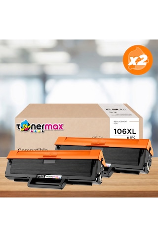 Hp 106xl W1106xl . Toner - Çipli 2'li Paket Ekstra Yüksek Kapasite / 107a / 107w / Mfp 135w / Mfp 137fnw
