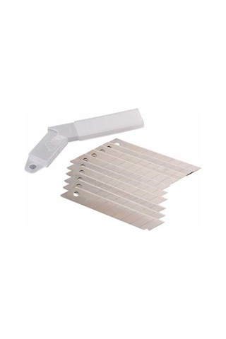 Metal Maket Bıçağı-Falçata + 10 Adet Maket Bıçağı Yedeği