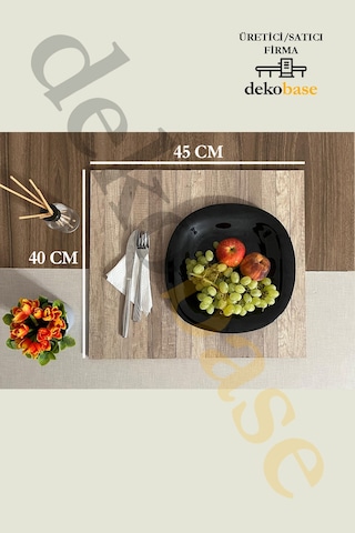 Atlantik Çam 4 Adet Çok Amaçlı Koltuk Kenar Sehpası, Supla, Yemek Servis Altlığı Atlantik Çam