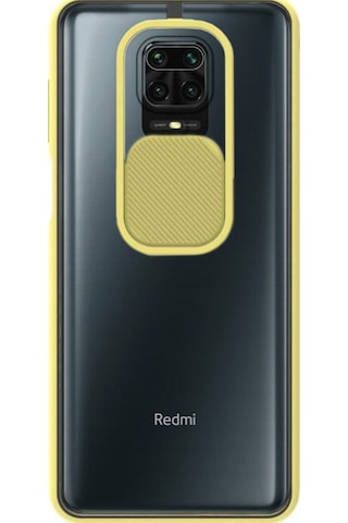 Xiaomi Redmi Note 9 Pro Kapak Lensi Açılır Kapanır Kamera Korumalı Silikon Kılıf