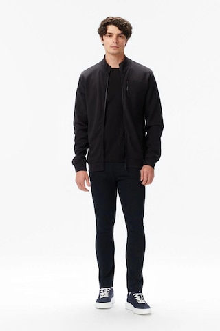 Nautica Erkek Siyah Classic Fit Fermuarlı Sweatshirt-11437 Siyah