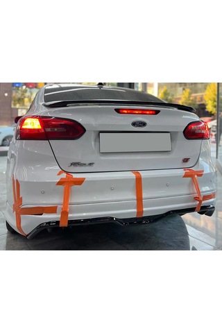 Ford Focus 3.5 Sedan Arka Ek Difüzör Siyah Plastik 2015 2016 2017 2018 Arka-difizör-bodykit-ek