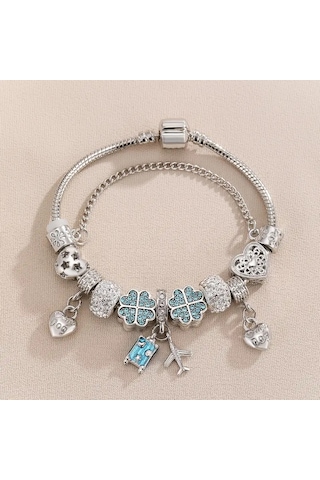 WorldshopMy Dog, Seyahat Temalı Mavi Bileklik