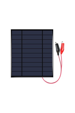 Padalink 5v 2.5w Polikristal Silikon Güneş Paneli - Dıy Dökme Camlı Tasarım + Alligator Klipsli, Çadır Ve Seyahatlerde Akü Şarjı