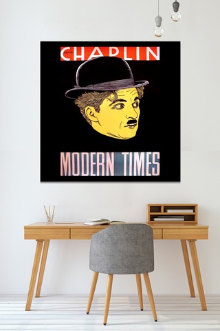 Charlie Chaplin Modern Times Modern Zamanlar Kanvas Tablo 40 x 40